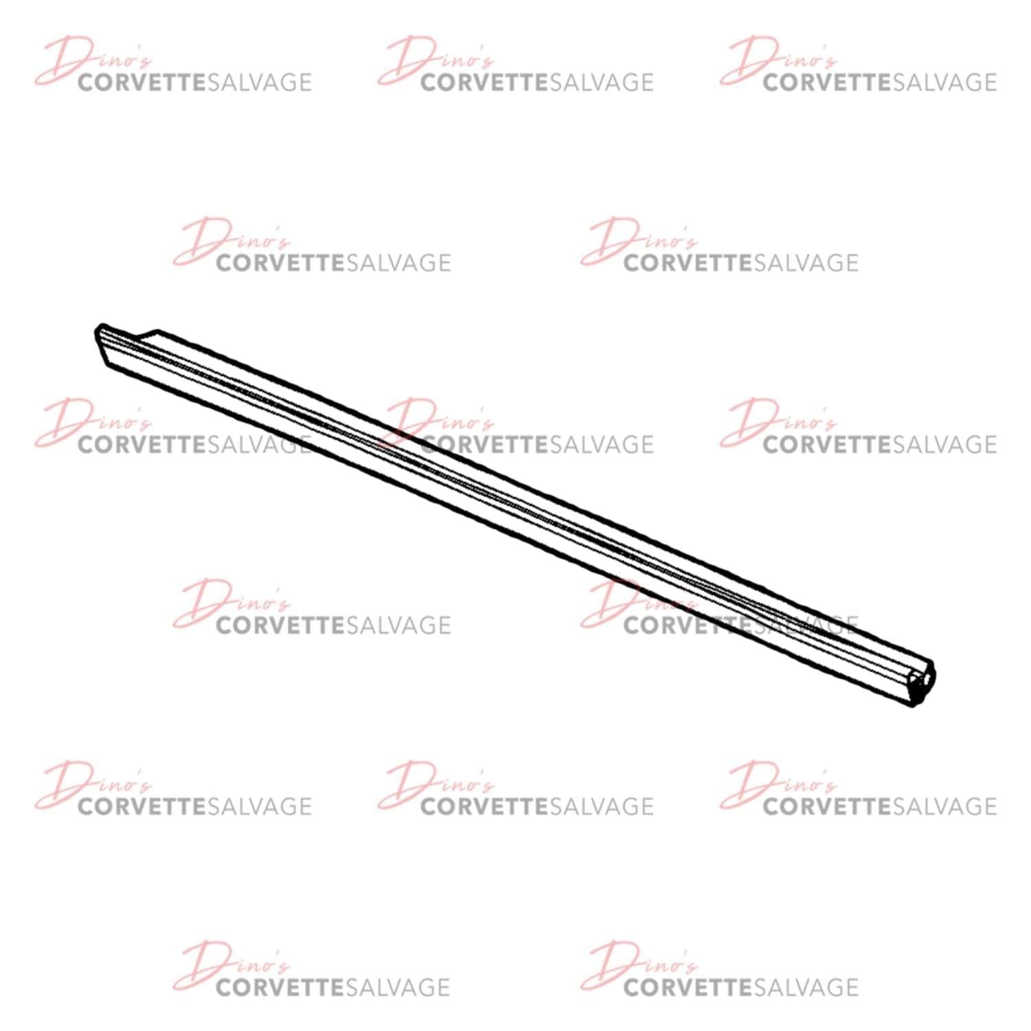 C6 Used Front Door Window Channel Inner Sealing Strip 2005-2013