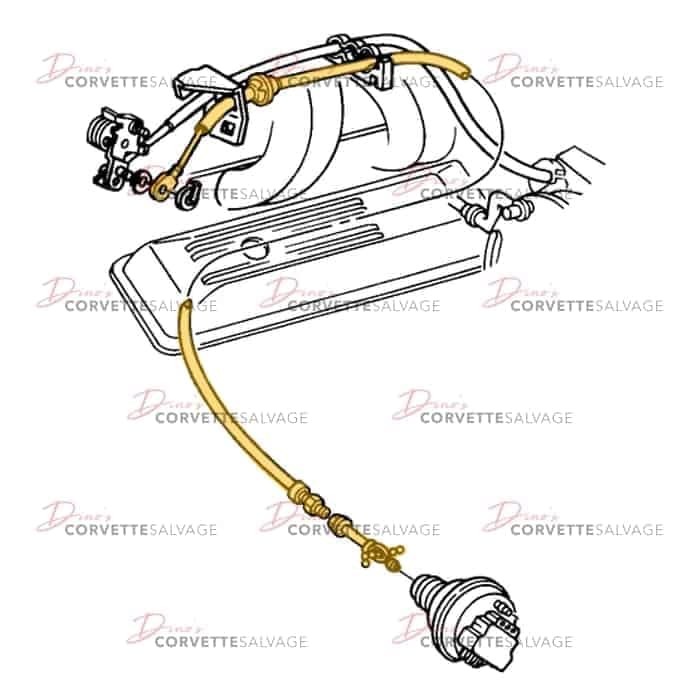 C4 Used L98 Cruise Control Cable 1990-1991