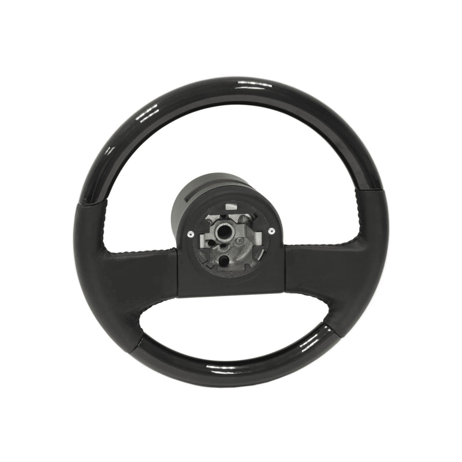 C4 New Black Ash Wood & Leather Steering Wheel 1984-1989