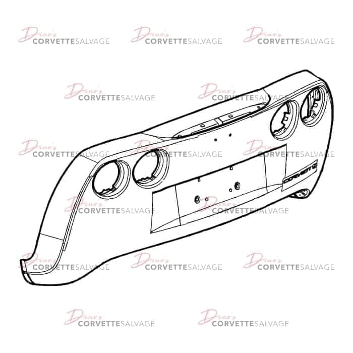C6 New Rear Bumper Cover 2005-2013