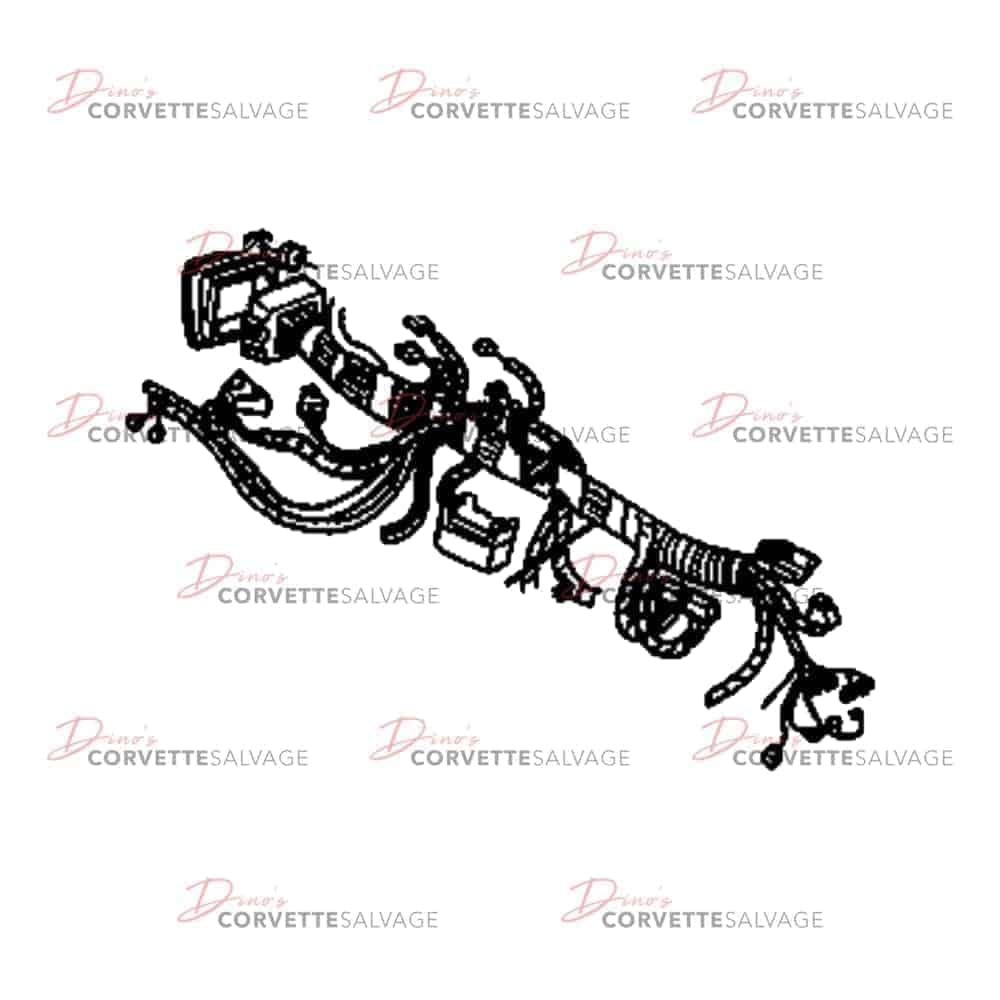 C4 Used LT4 Manual Transmission Instrument Panel Wiring Harness with A/C 1996