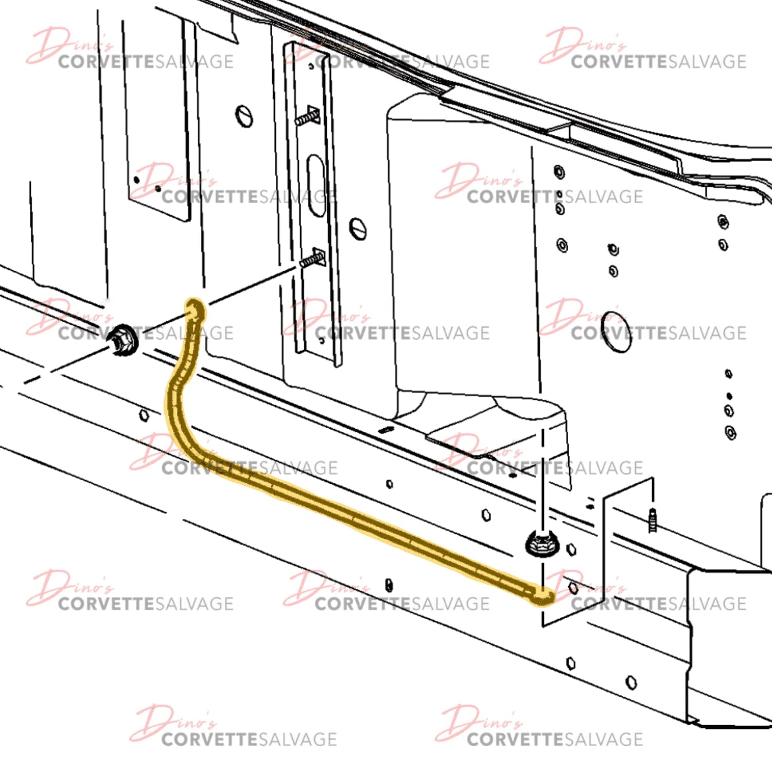 C6 Used Radio Power Antenna Ground Strap 2005-2013
