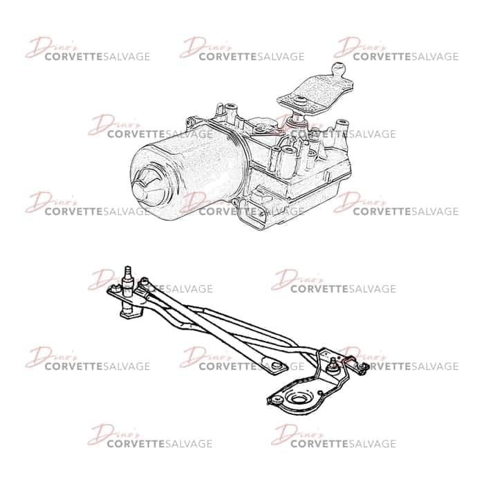 C5 Used Windshield Wiper Motor & Transmission Bundle 1997-2004