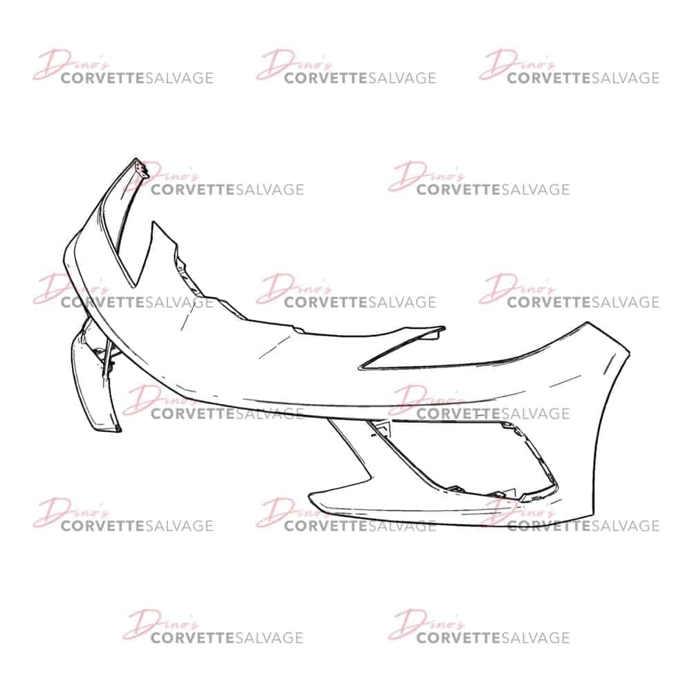 C8 Used Upper Front Bumper 2020