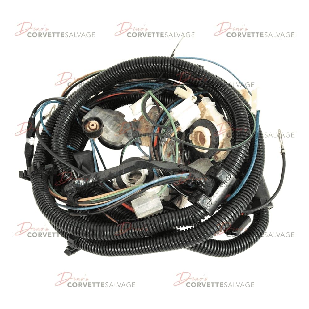 C3 New Headlight Wiring Harness with Digital Radio and Oil Temperature Gauge 1981