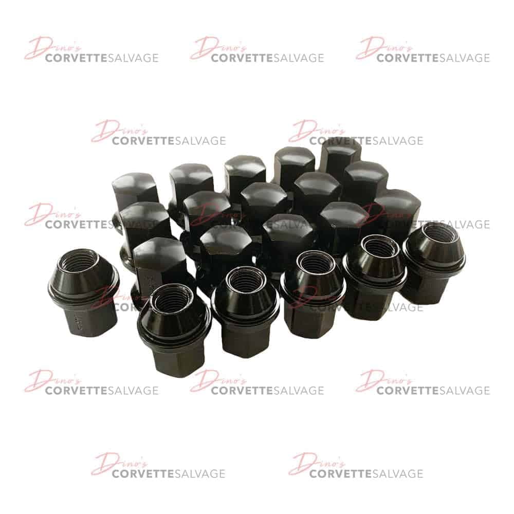 C8 New Black Wheel Lug Nut Set 2020-2025