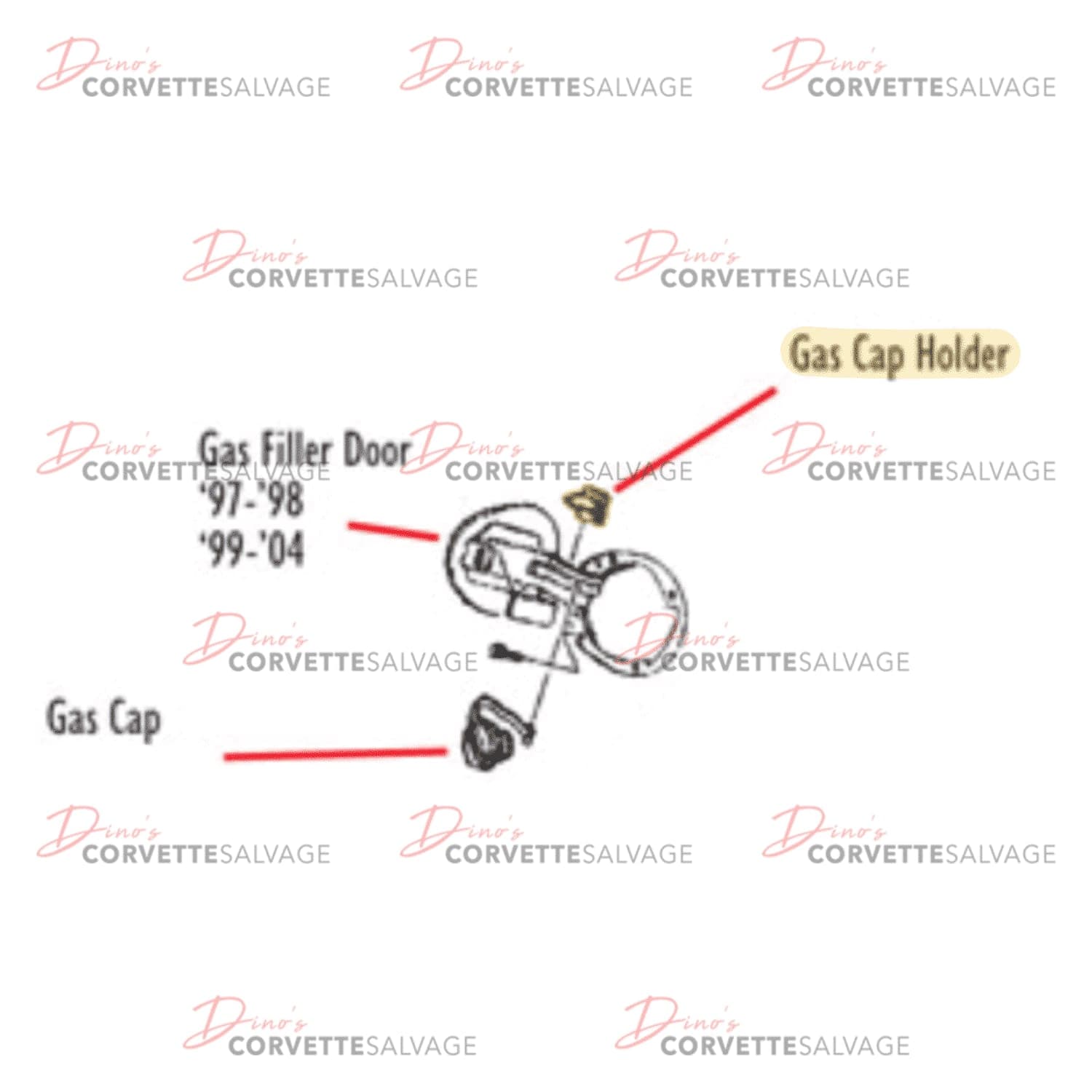 C5 Used Fuel Filler Cap Holder 1997-2000