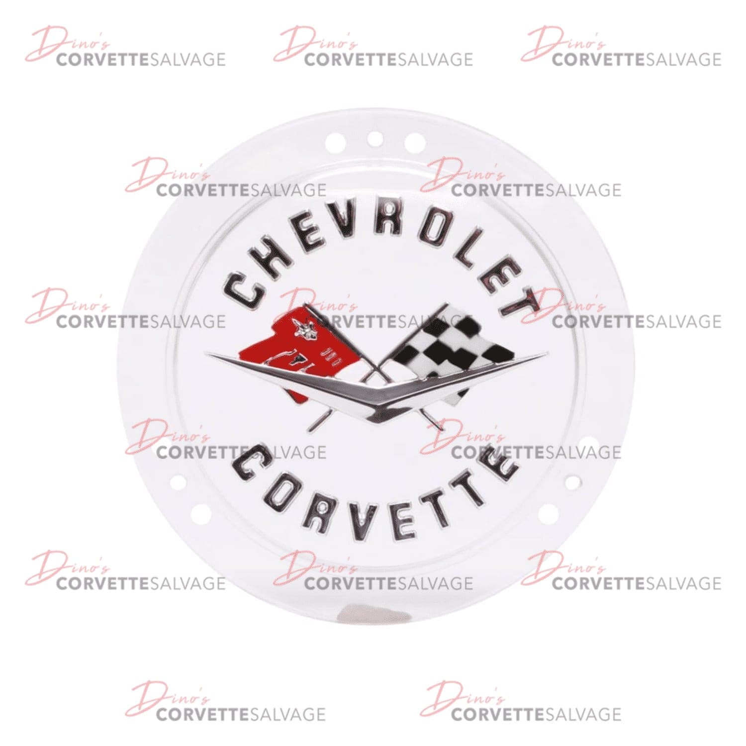 C1 New Chevrolet Corvette Front & Rear Silver Emblem 1958-1962