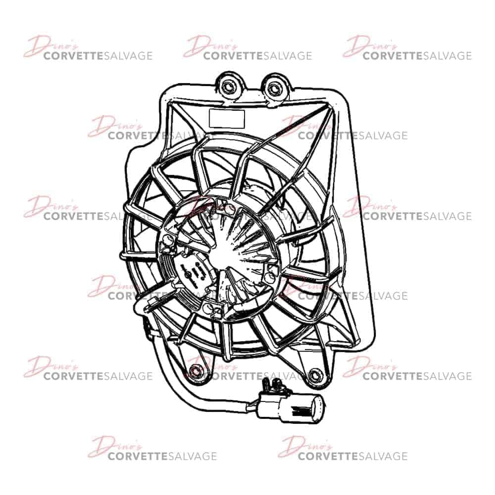 C7 Used Grand Sport Automatic Transmission Fluid Auxiliary Cooler Fan 2017-2019