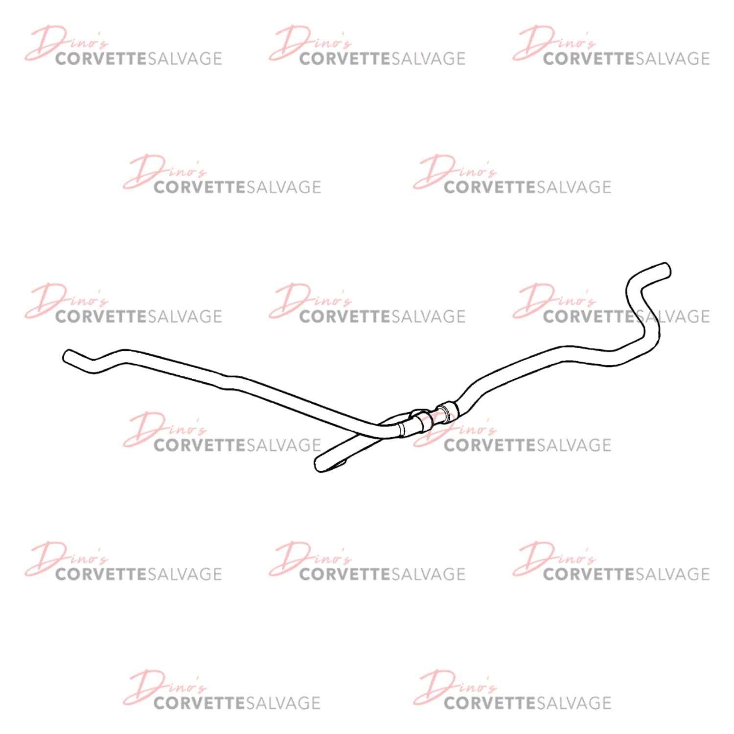 C6 Used Radiator Surge Tank Outlet Hose 2005-2013