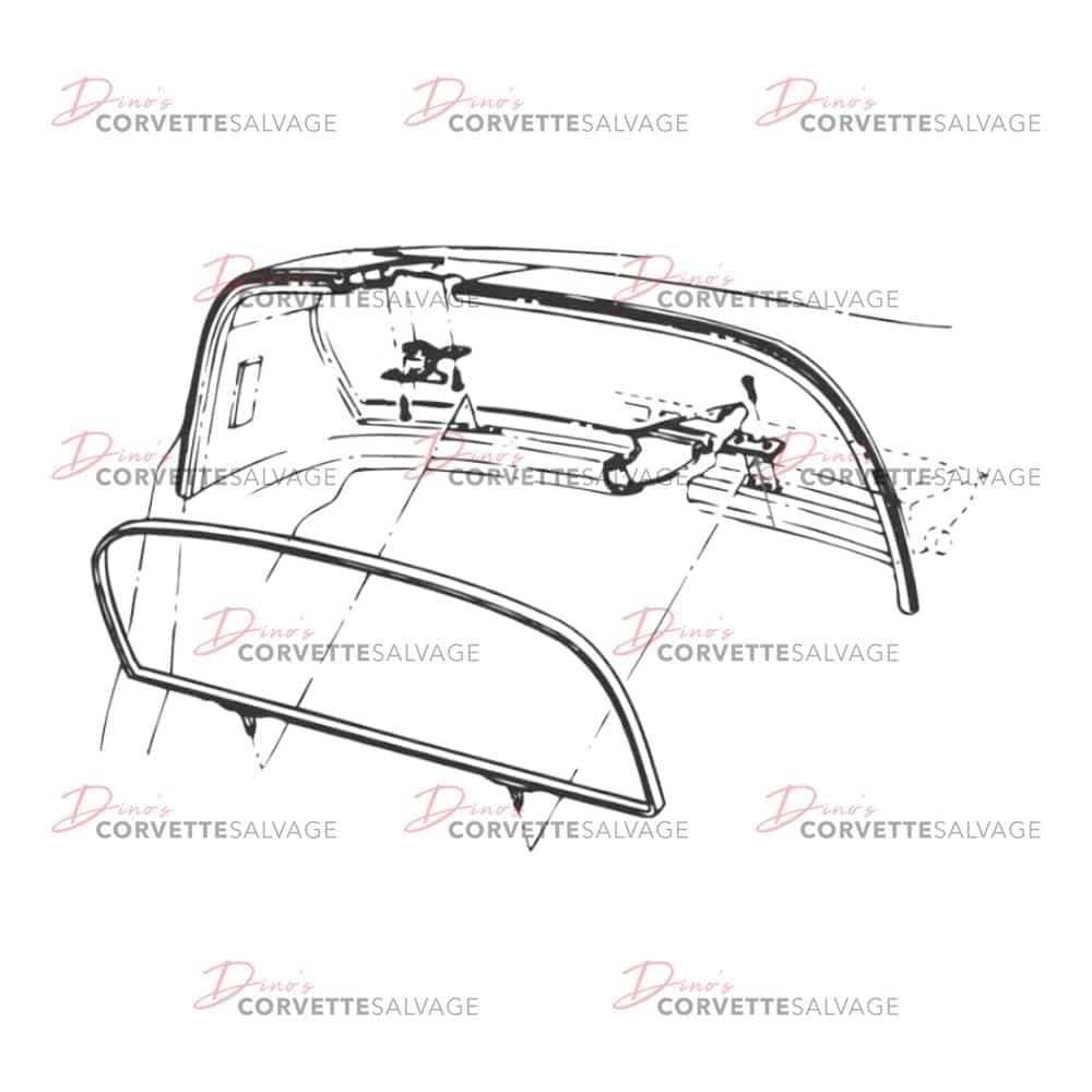 C3 Used Coupe Rear Pop Out Window Kit 1968-1972