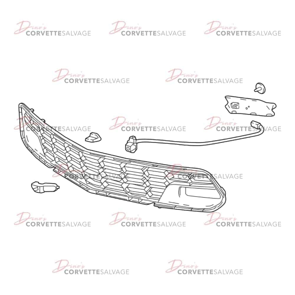 C7 Used Z06 Grille Assembly w/ Camera 2016-2019