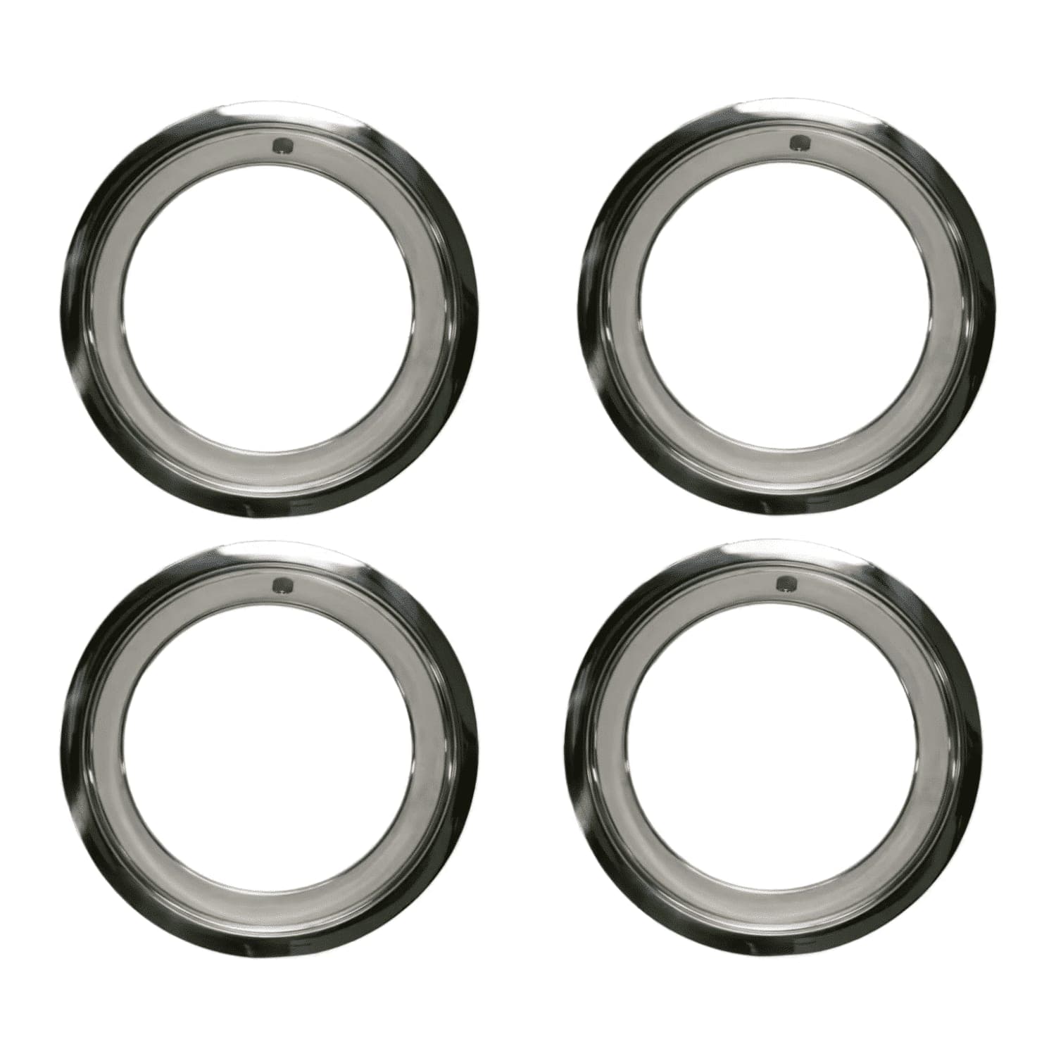 C3 New Rally Wheel Trim Ring Set with Correct Clips 1969-1982