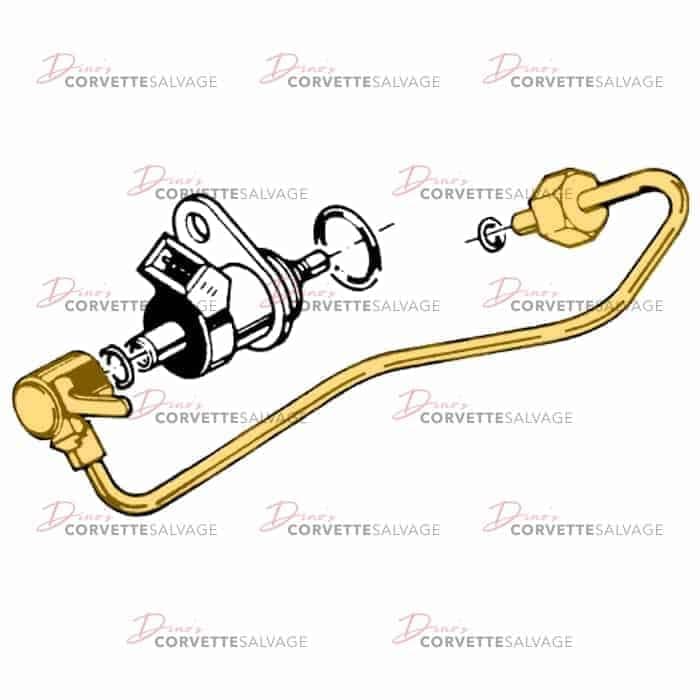 C4 Used Cold Start Fuel Injector Tube 1986-1988
