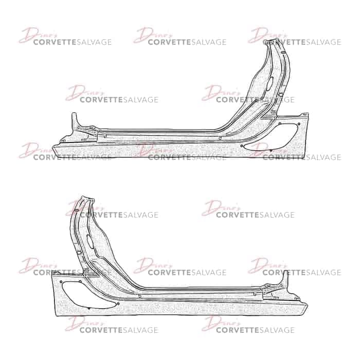 C5 Used Z06 Outer Rocker Panel 2001-2004