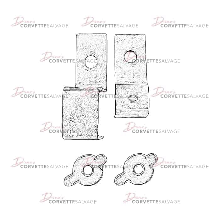 C4 Used Jack Handle Retainer & Wing Nut Set 1988-1996