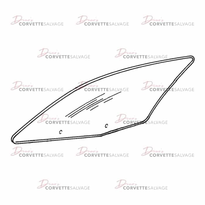 C4 Used Door Glass 1984-1996